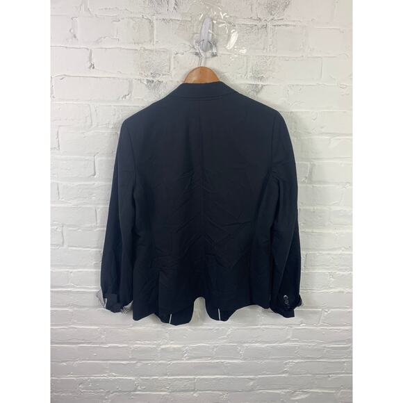 Banana Republic Women's Two Button Blazer Jacket Long Sleeve Black Size 12 - Picture 2 of 4